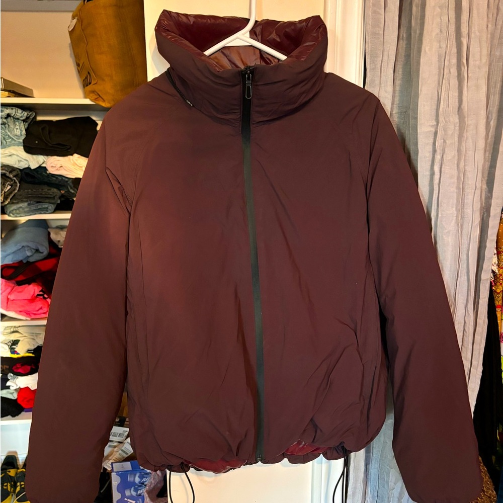XS Burgundy Down Zara Puffer Jacket Gently Used.